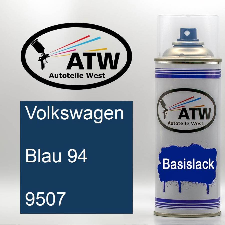 Volkswagen, Blau 94, 9507: 400ml Sprühdose, von ATW Autoteile West.